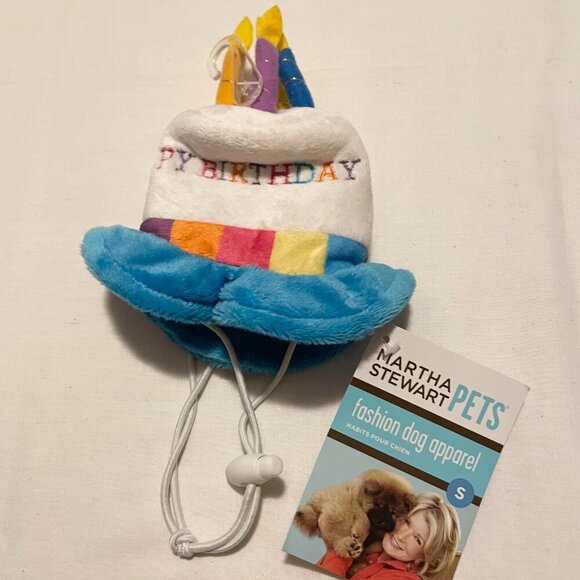 Martha Stewart Pets Dog Happy Birthday Hat Size Small Fashion Dog Apparel - Picture 13 of 14